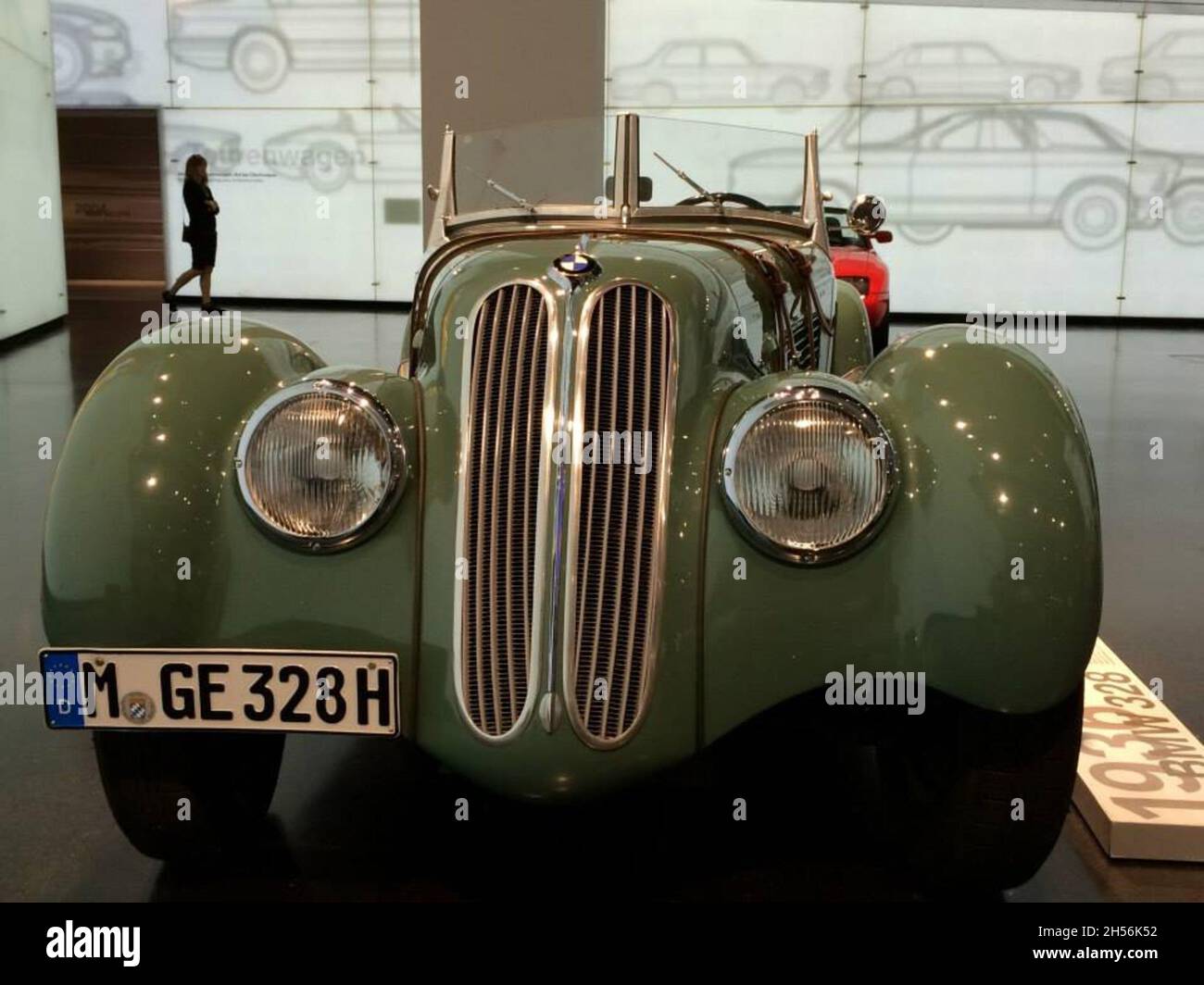 BMW 328, year 1936, color green, roadaster, was a sports car produced ...