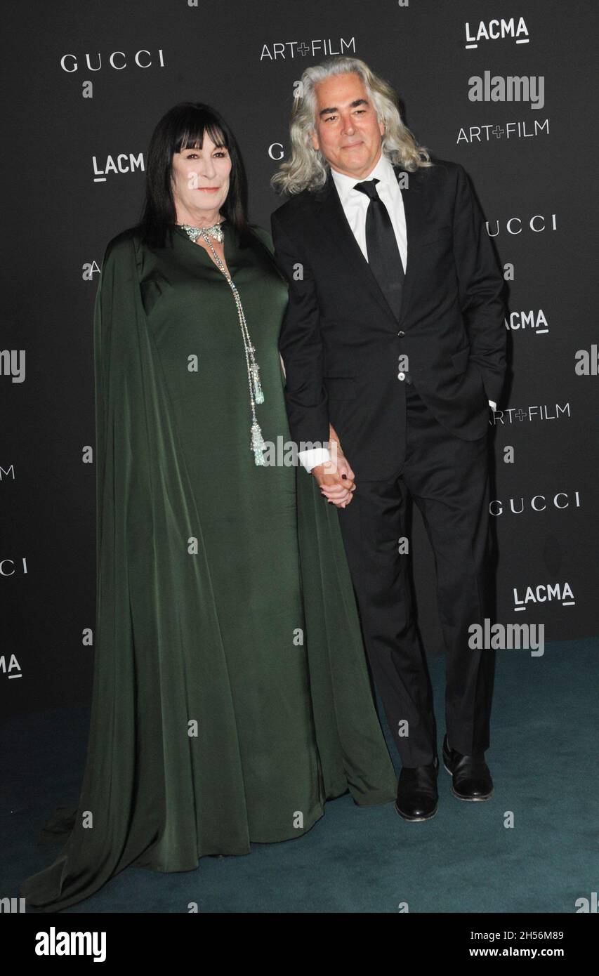 Anjelica Huston, Mitch Glazer at arrivals for 2021 LACMA ART + FILM GALA -  Part 2, Los Angeles County Museum of Art, Los Angeles, CA November 6, 2021.  Photo By: Elizabeth Goodenough/Everett Collection Stock Photo - Alamy