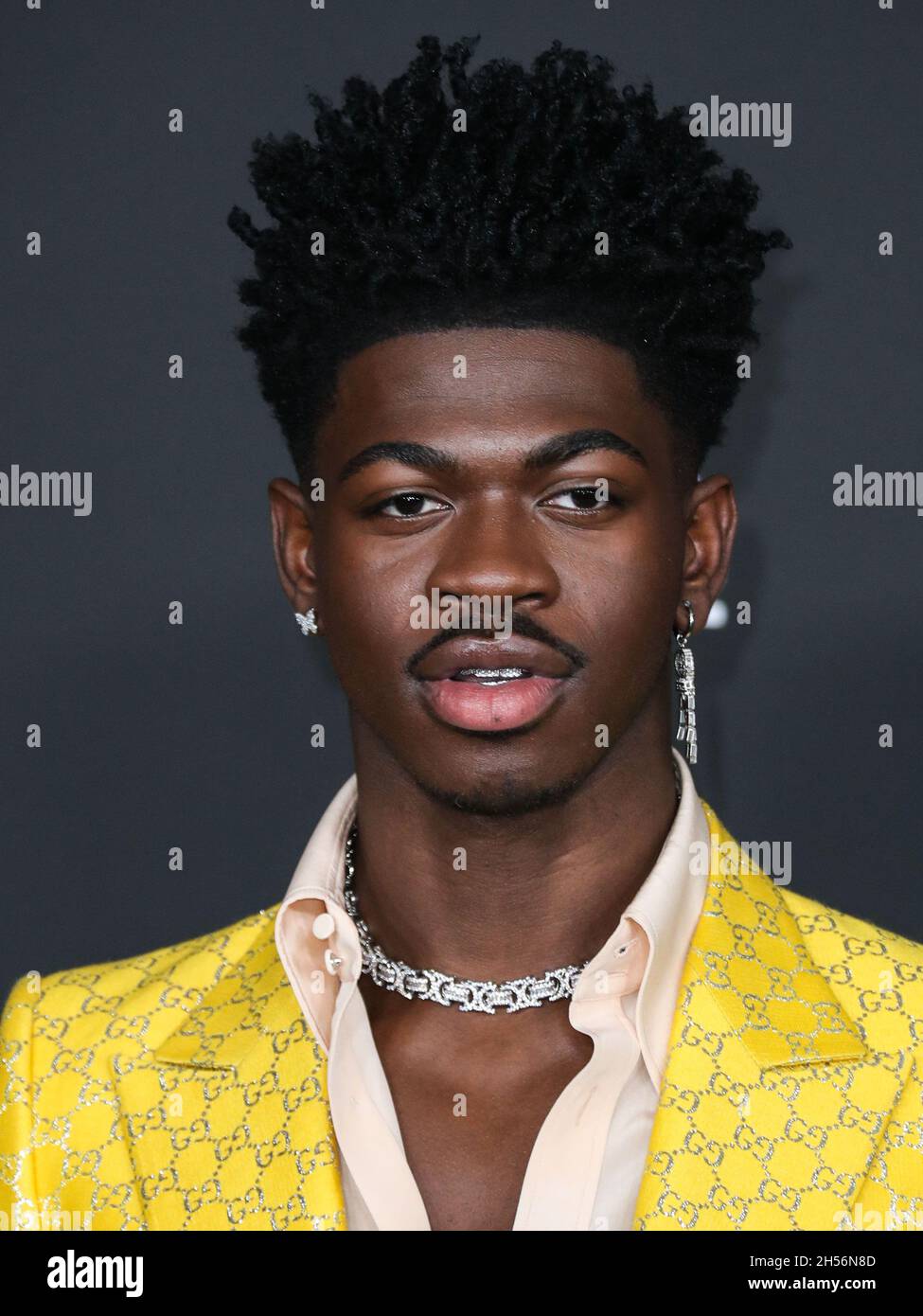 LOS ANGELES, CALIFORNIA, USA - NOVEMBER 06: Rapper Lil Nas X wearing a ...