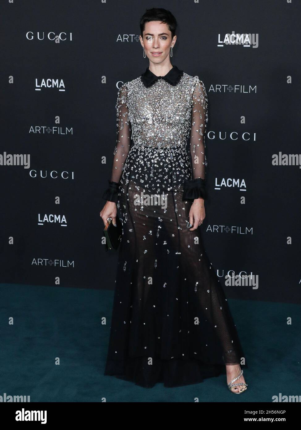 LOS ANGELES, CALIFORNIA, USA - NOVEMBER 06: Actress Rebecca Hall wearing a Miu Miu dress arrives at the 10th Annual LACMA Art + Film Gala 2021 held at the Los Angeles County Museum of Art on November 6, 2021 in Los Angeles, California, United States. (Photo by Xavier Collin/Image Press Agency) Stock Photo