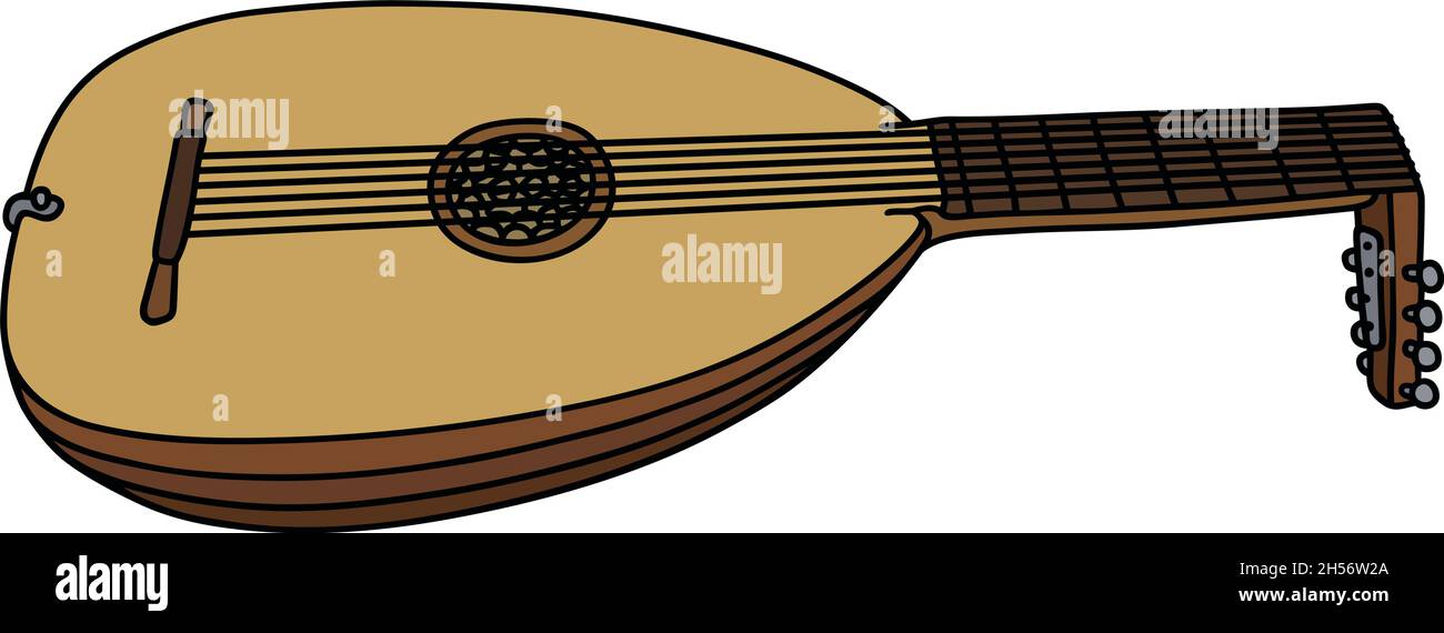 Hand drawing of an classic lute Stock Vector Image & Art Alamy