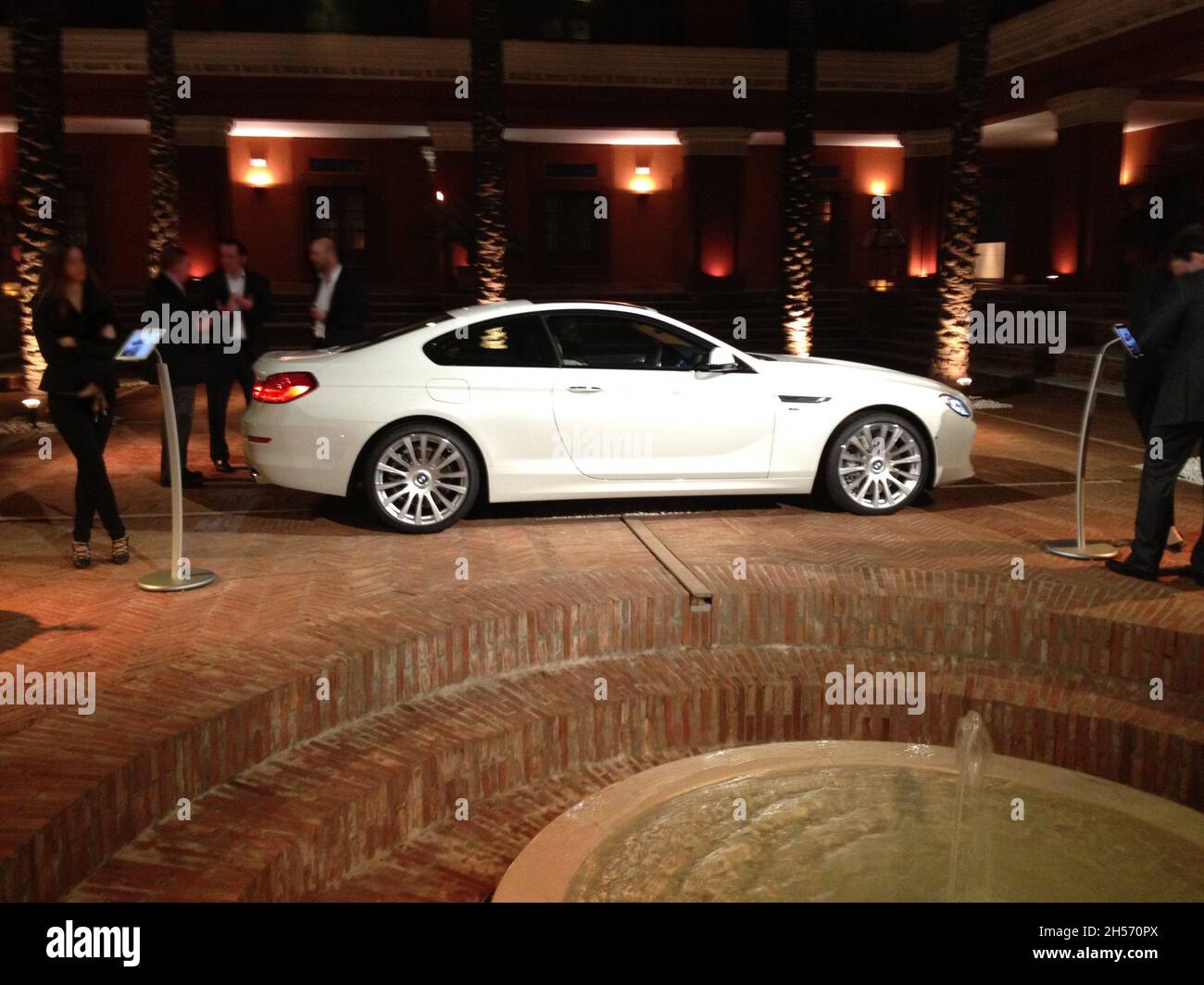 BMW 6 series (F13), white side view, single version, coupe, 3rd generation. Manufactured from 2011 to 2018. BMW Event - Launch of the BMW M5. Seville Stock Photo