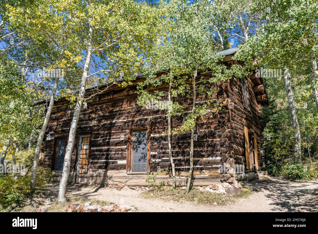 The mineowner's log cabin at the Silver King Mine in the Tushar