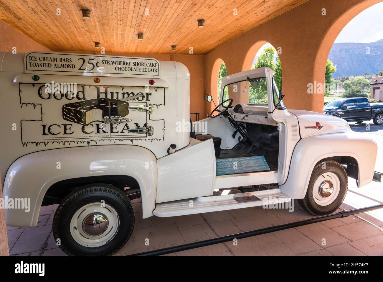 A rare fully-restored 1956 Ford F-100 Good Humor Ice Cream Truck in a car  collection in Gateway, Colorado Stock Photo - Alamy