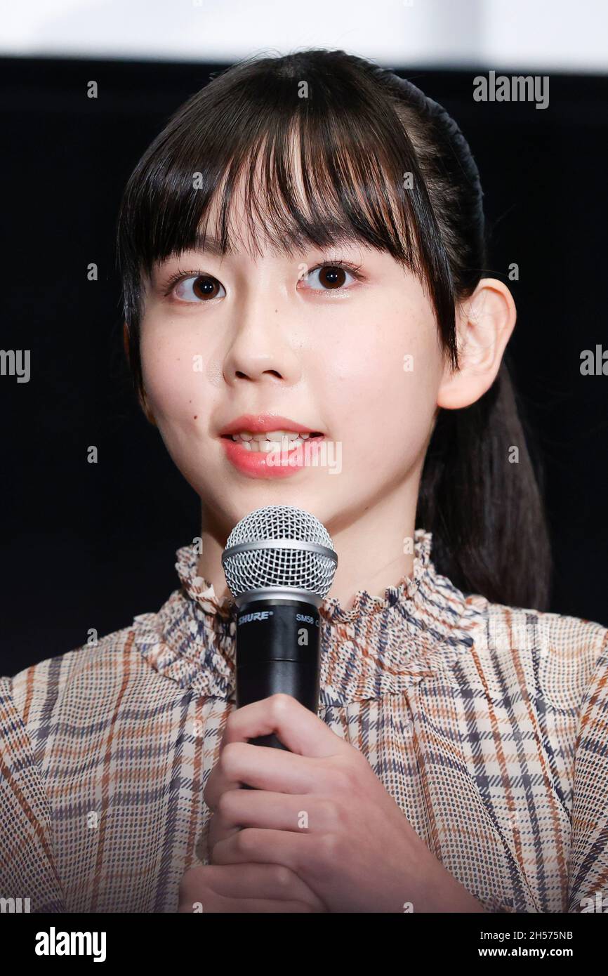 November 7, 2021, Tokyo, Japan: Voice actor Izumi Ishii speaks during a  talk show for the film 'Fortune Favors Lady Nikuko' during the 34th Tokyo  International Film Festival (TIFF) 2021 at Kadokawa