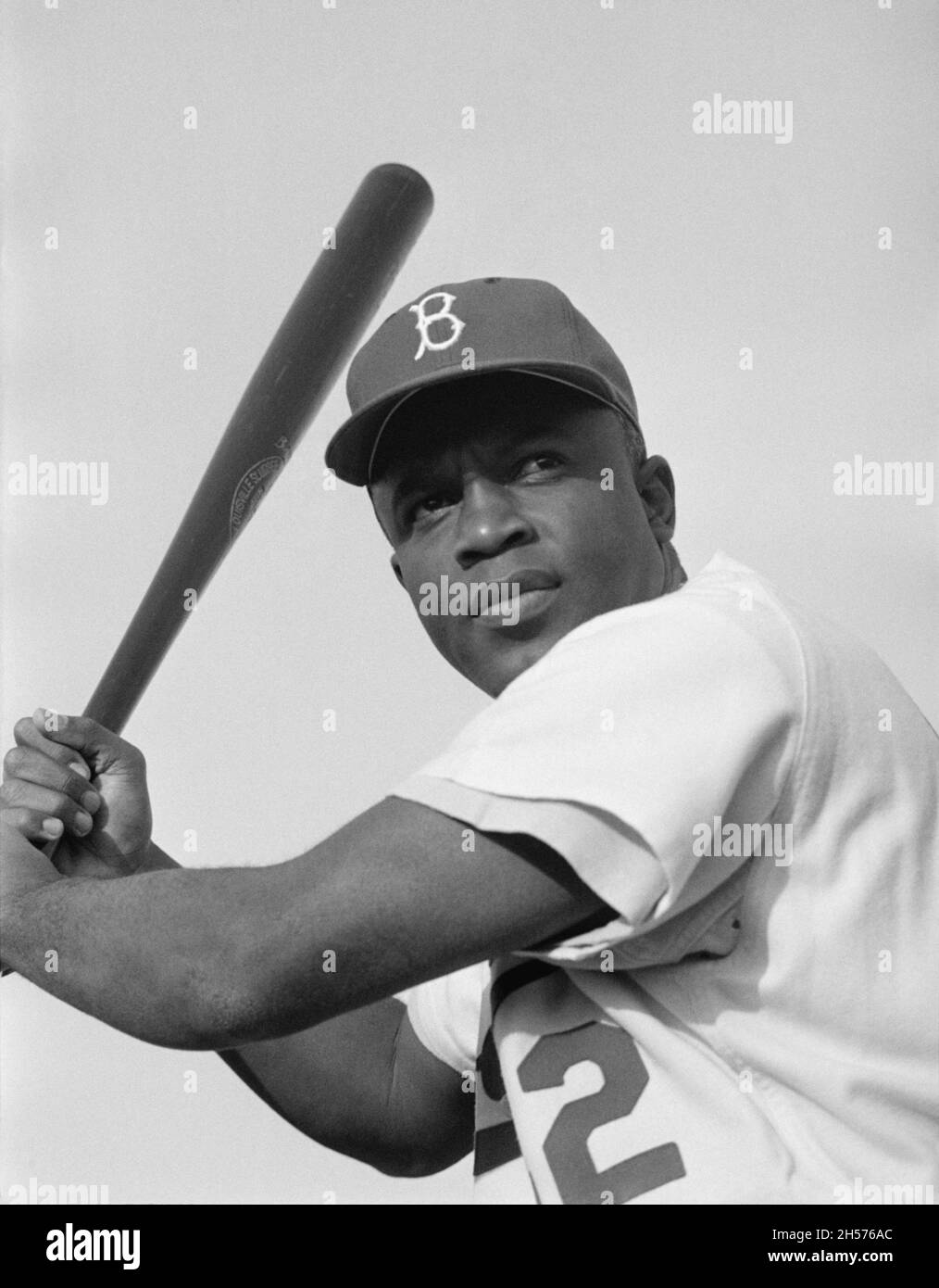 Jackie Robinson African American baseball player - Brooklyn Dodgers Stock Photo