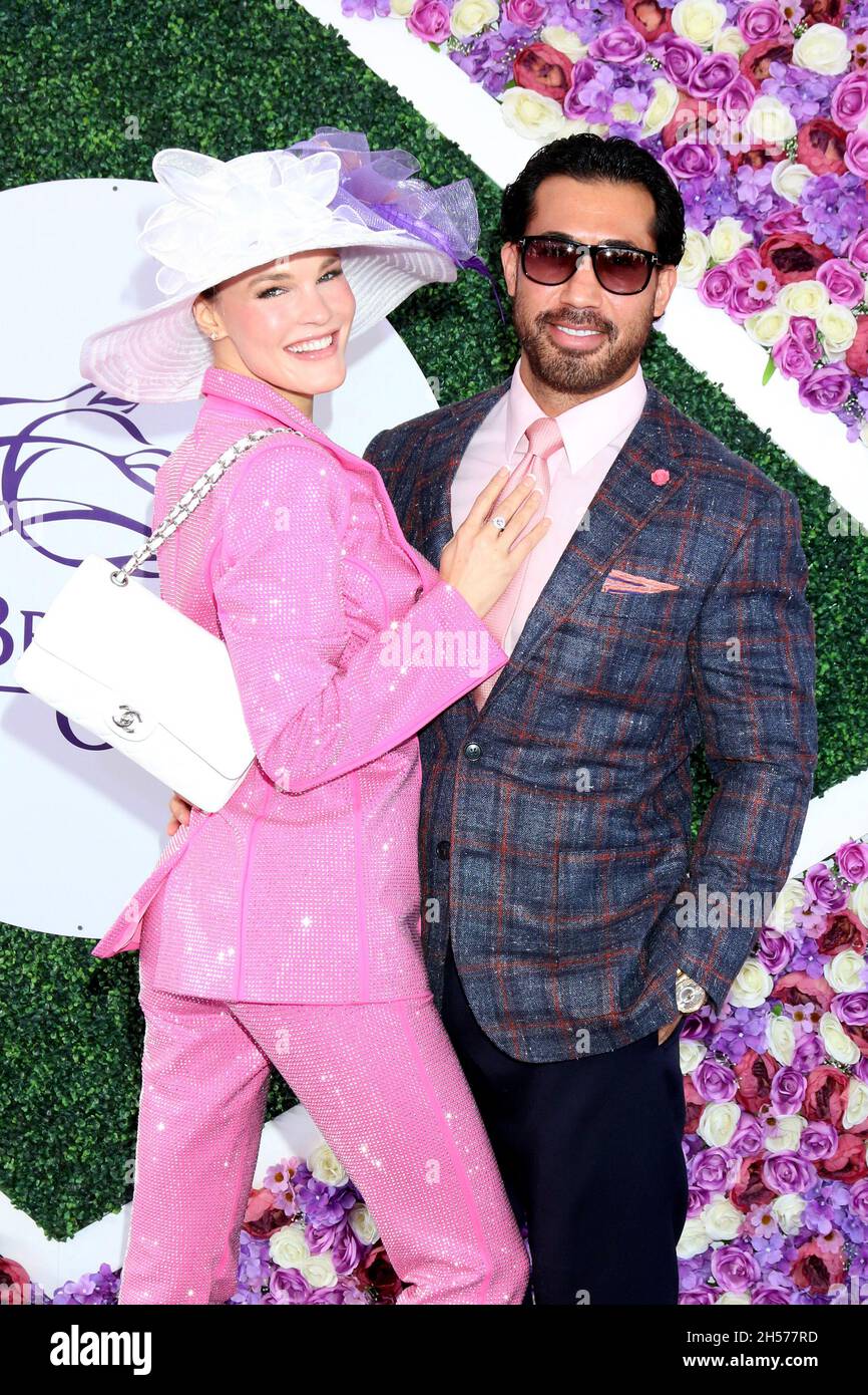 Joy Corrigan, Mehran Moghaddam at the 2021 Breeders Cup Race at the Del