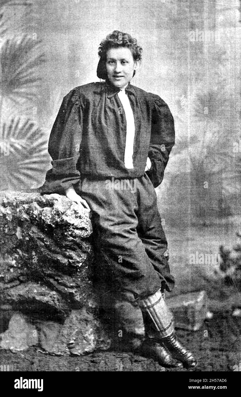 Nettie Honeyball, was the founder of the British Ladies' Football Club, the first known women's association football club - 1895 Stock Photo