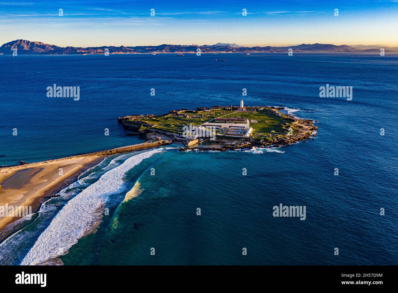 Tarifa in Spain from above | Luftbilder von Tarifa in Spanien Stock Photo