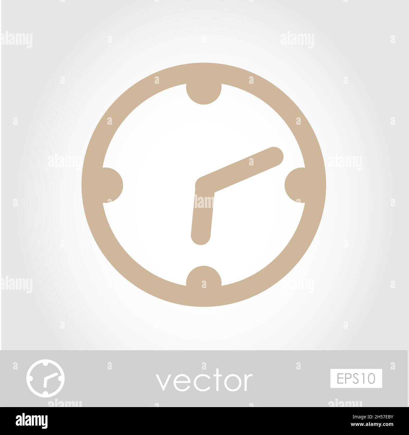 Clock vector icon outline illustration, eps 10 Stock Vector Image & Art ...