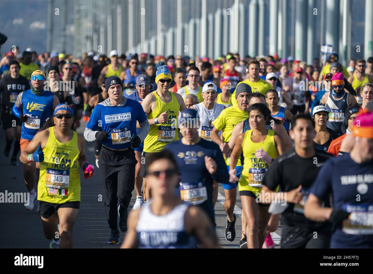 New york city marathon verrazano bridge hires stock photography and