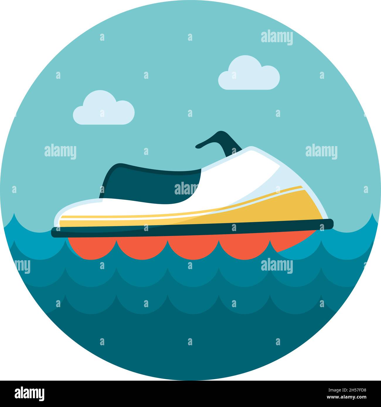 Jet ski icon vector hi-res stock photography and images - Alamy