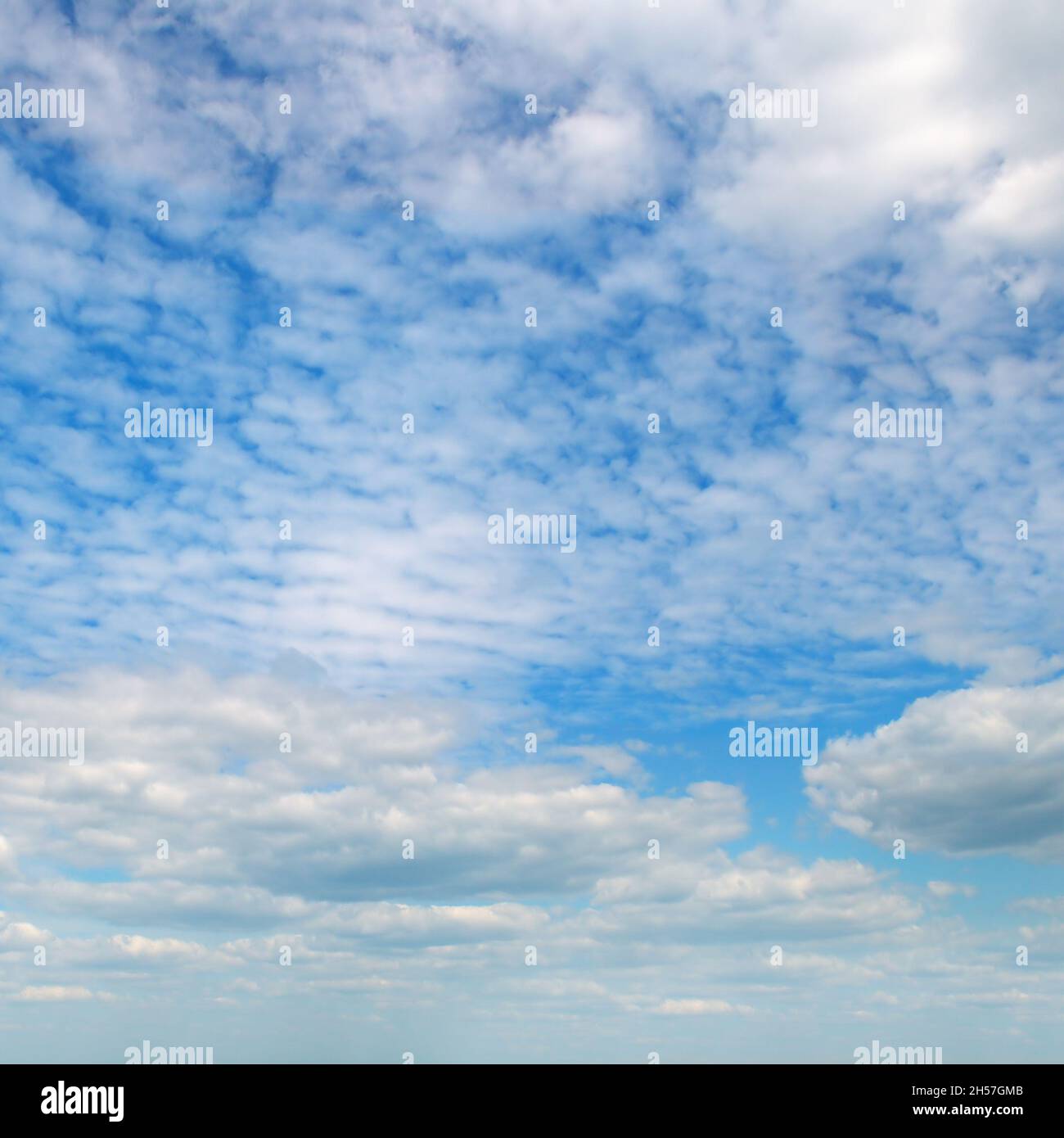 Light cumulus clouds in the blue sky Stock Photo - Alamy