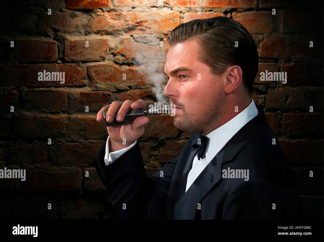 Leonardo DiCaprio vaping Stock Photo