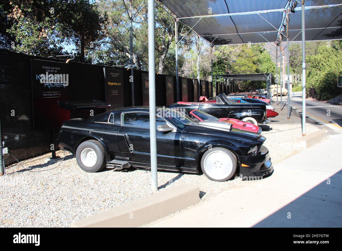 Ford Cobra KITT: Knight Rider Series, produced from 1982 to 1986, on display at Universal Studios Hollywood in Los Angeles - California - USA Stock Photo