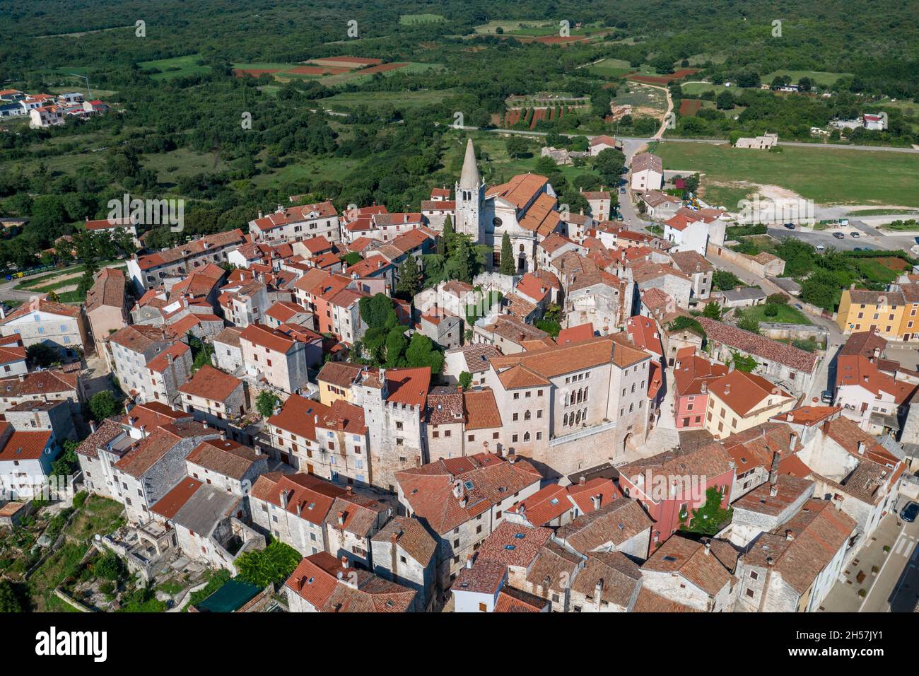 Bale Town in Croatia. Bale is a settlement and municipality in Istria County, Croatia. The origins of the settlement lie in the Roman stronghold of Ca Stock Photo