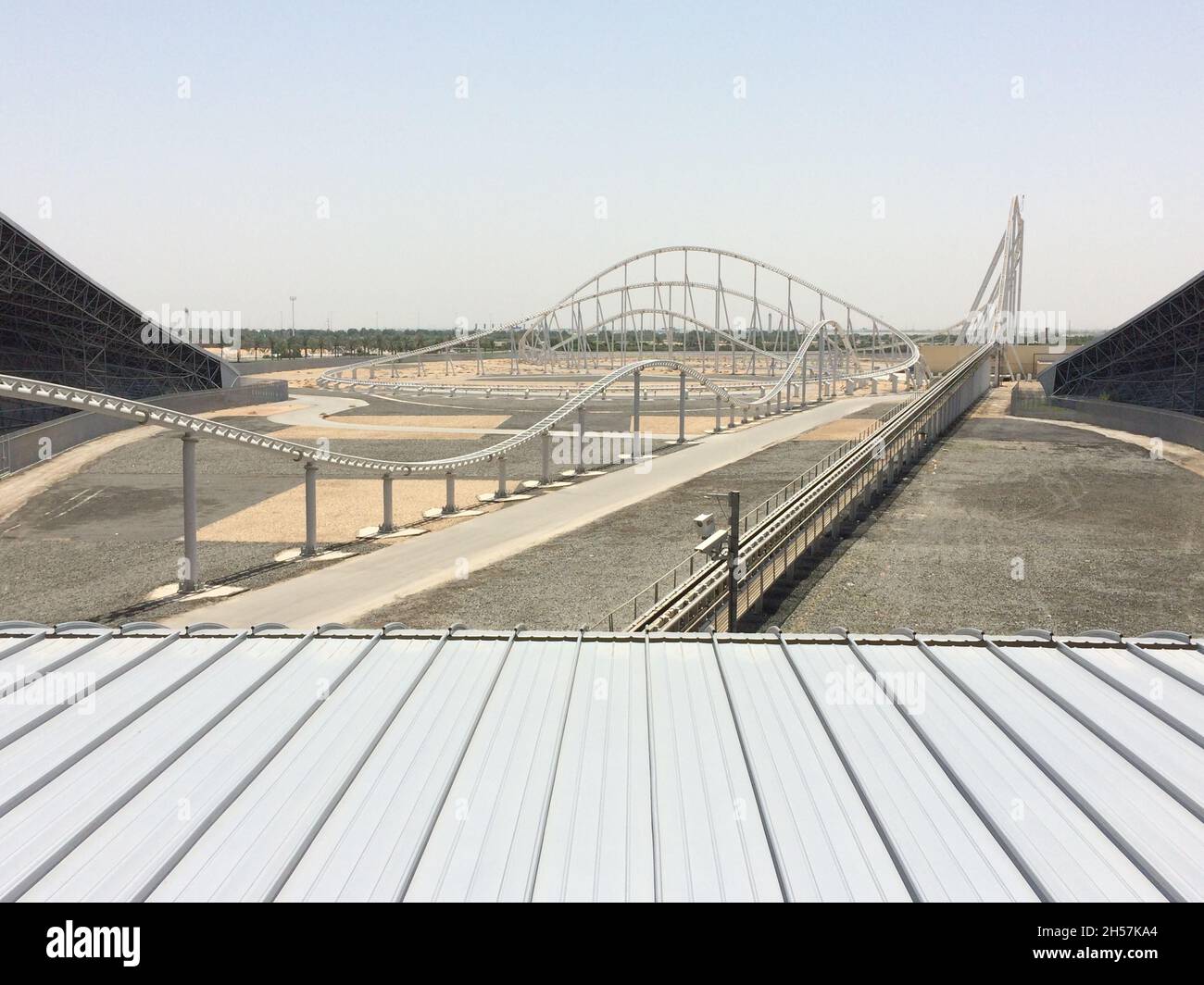 Formula Rossa roller coaster, the fastest in the world, reaches 240 km/h at Ferrari World. Yas