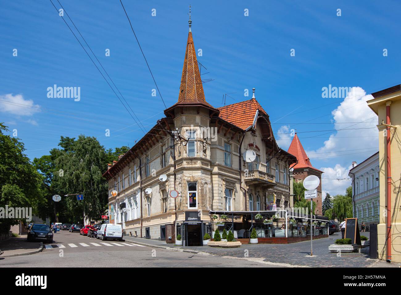 Drohobych, Ukraine - July 2021: A historic building in Drohobych, Ukraine Stock Photo