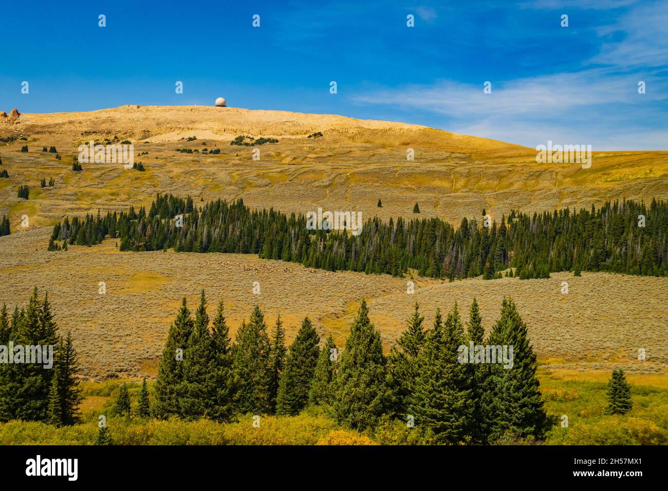 weather station at Medicine Mountain, Wyoming Stock Photo Alamy