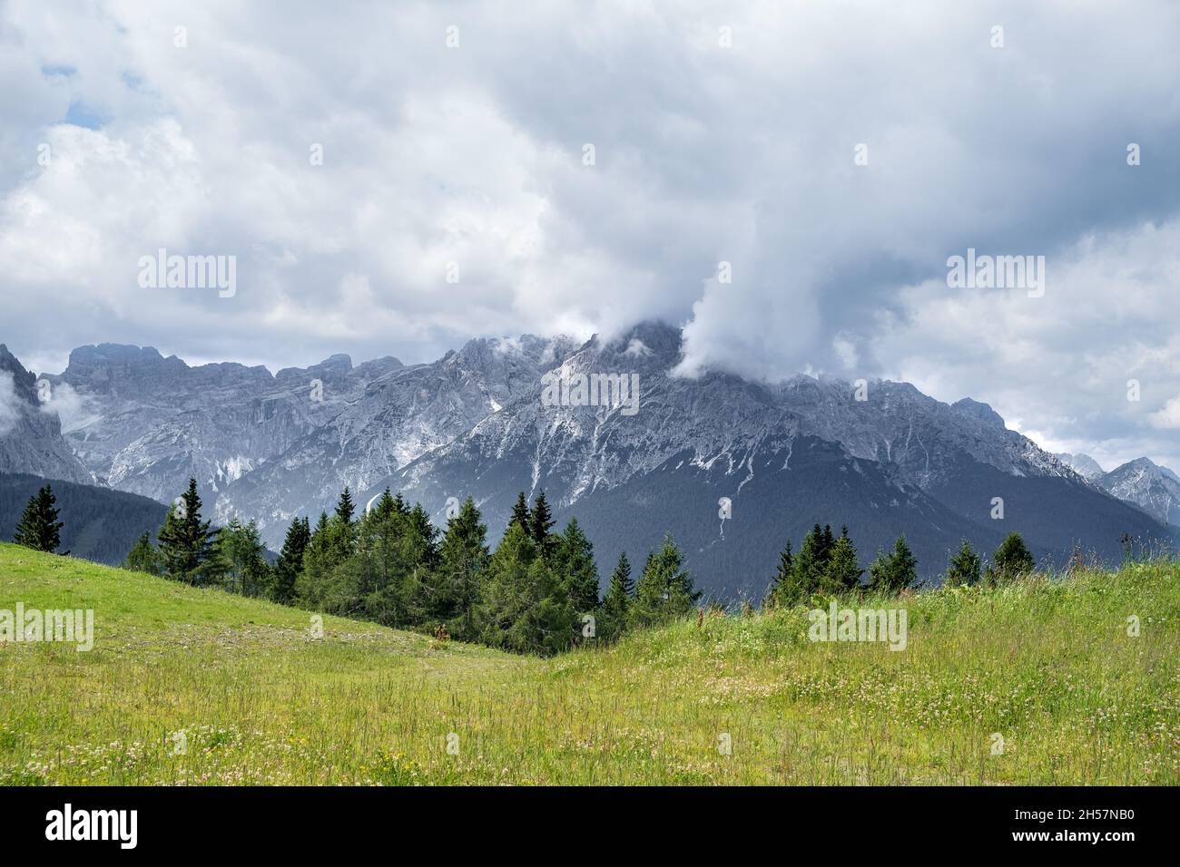 Mountain panorama in Italy Alps dolomites Stock Photo - Alamy