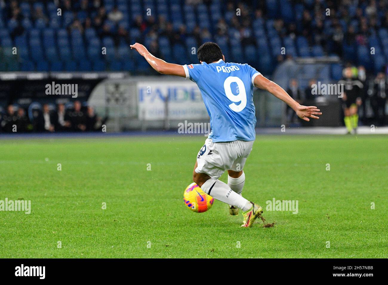 Rome Italy 07th Nov 21 Pedro Ss Lazio Goal 2 0 During The Italian Football Championship League A 21 22 Match Between Ss Lazio Vs Us Salernitana At The Olimpic Stadium In Rome On