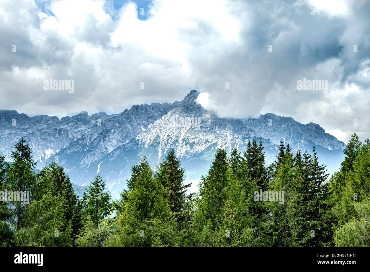 Mountain panorama in Italy Alps dolomites Stock Photo - Alamy