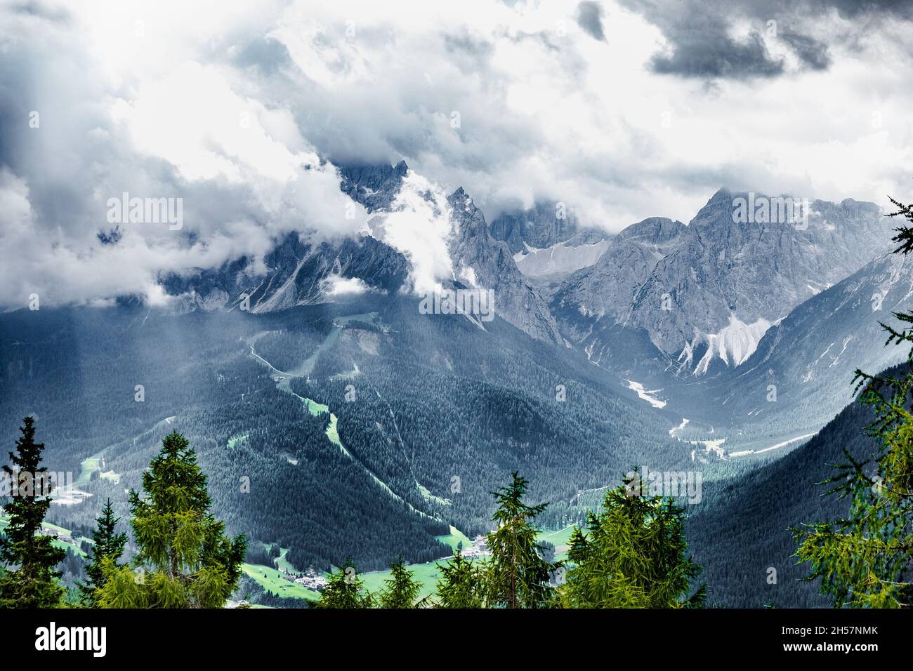 Mountain panorama in Italy Alps dolomites Stock Photo - Alamy