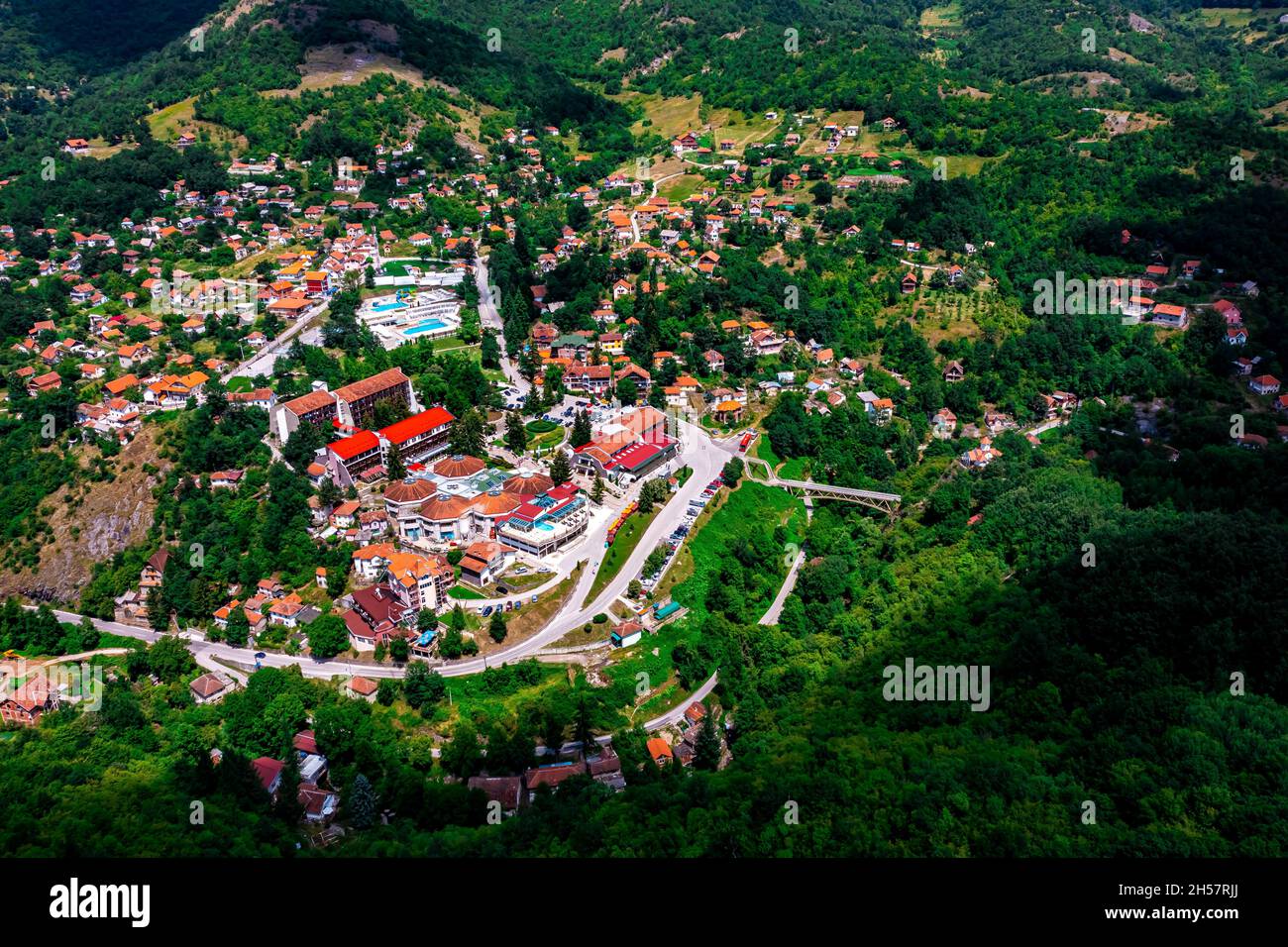 Prolom Banja with Drone | Luftbilder von Prolom Banja in Serbien Stock ...
