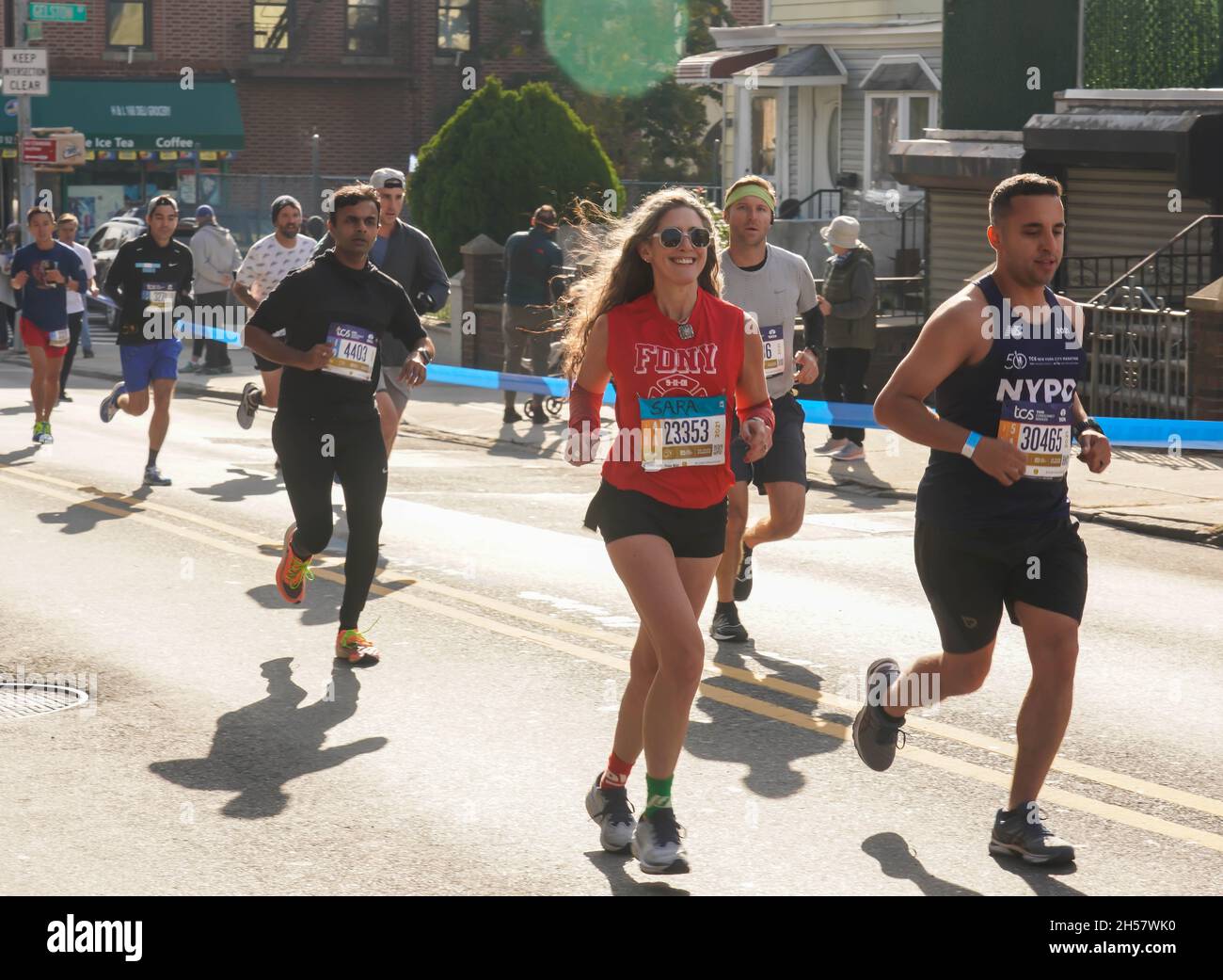 New york city marathon verrazano bridge hires stock photography and