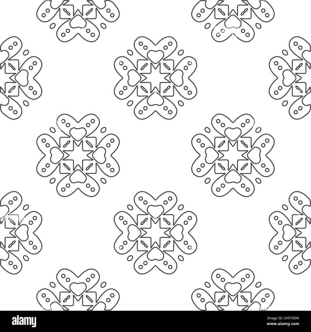 Vector pattern with symmetrical elements . Repeating geometric tiles ...