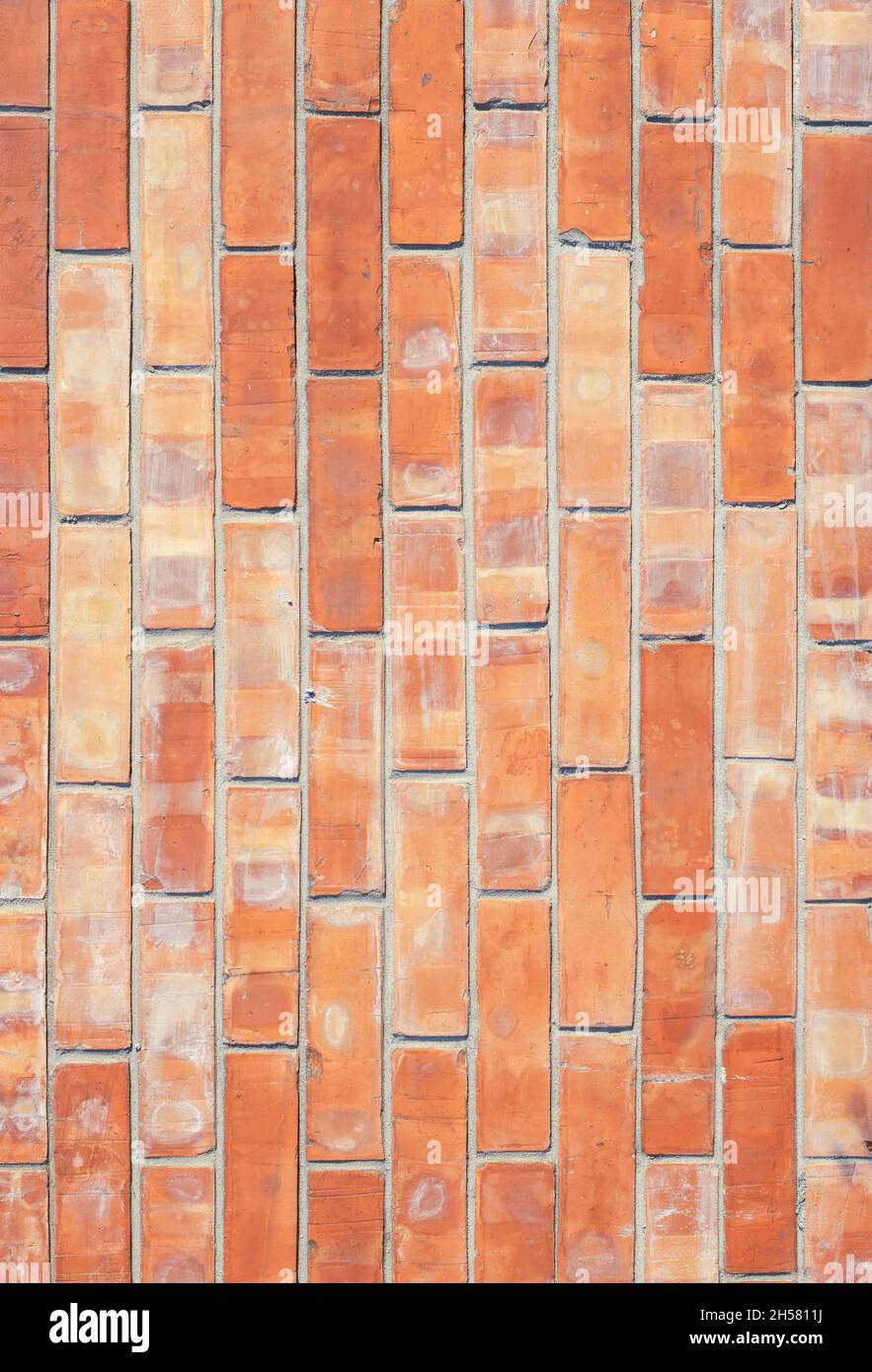 New constructed vertical brick wall pattern background Stock Photo Alamy