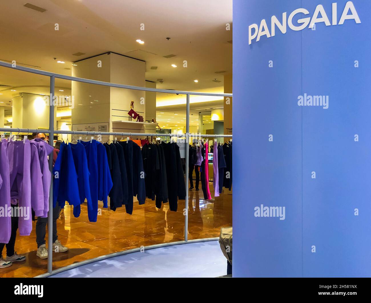Paris, France, Concept Clothing Store, Galeries Lafayette Department Store,  Pangaia, sign, clothes shop interior Stock Photo - Alamy