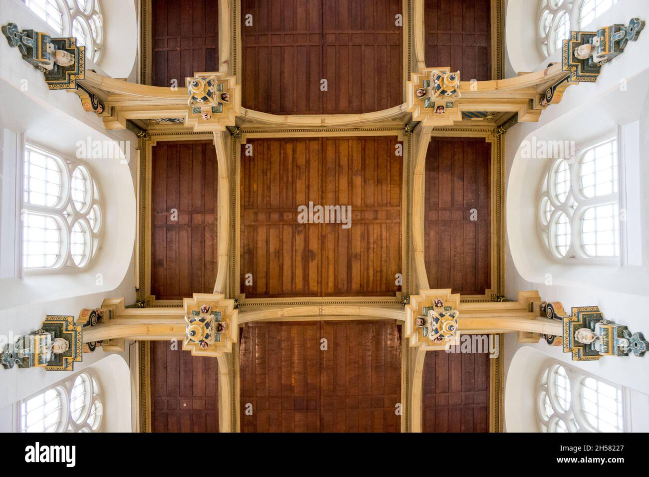 Medieval Ceiling Design, Architecture Stock Photo