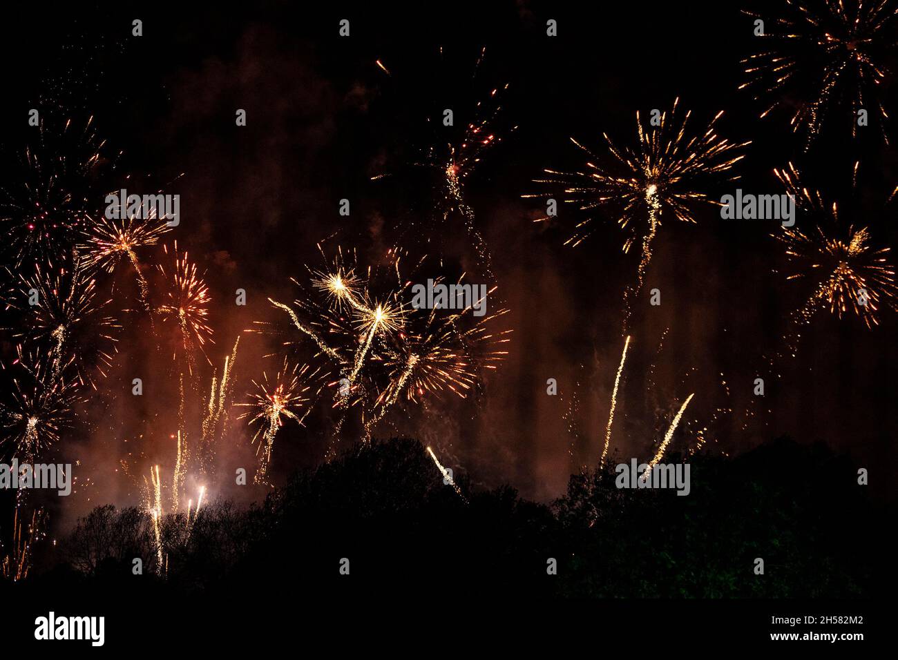Alexandra Palace fireworks 2021 Stock Photo