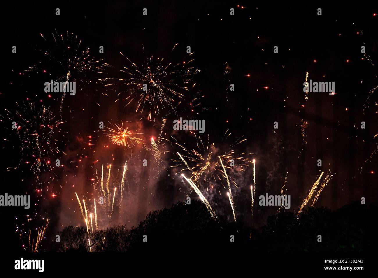 Alexandra Palace fireworks 2021 Stock Photo