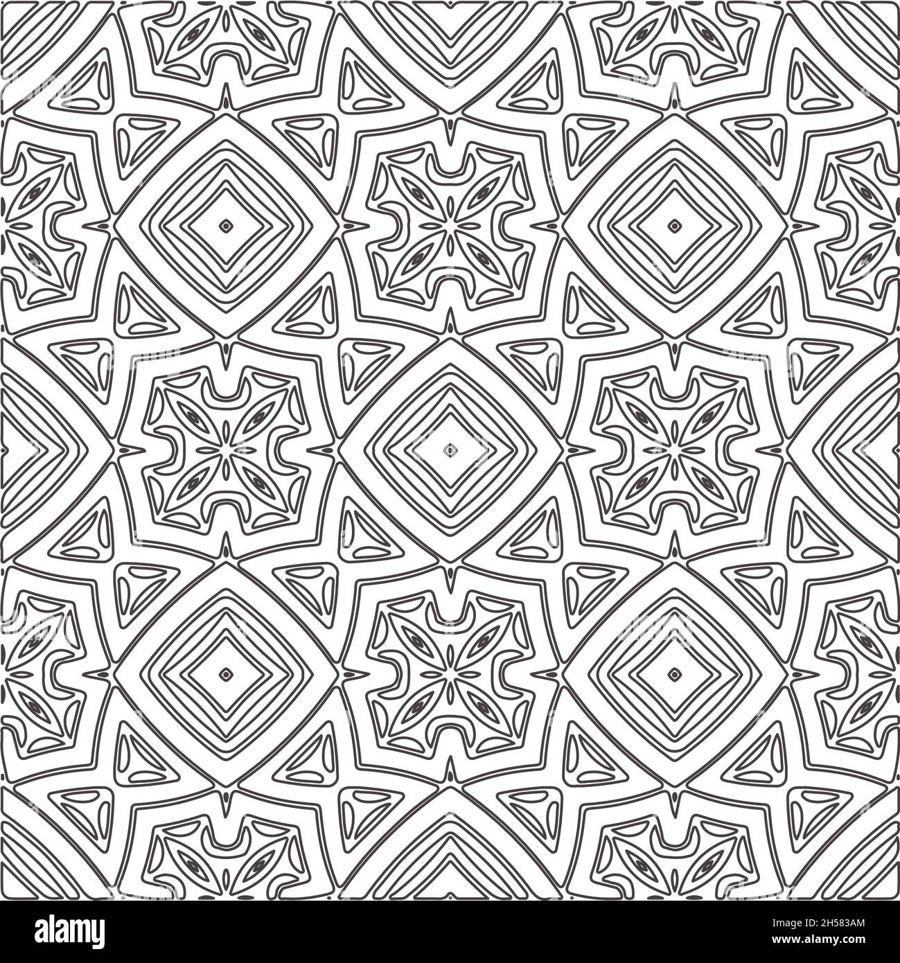 Vector pattern with symmetrical elements . Repeating geometric tiles ...