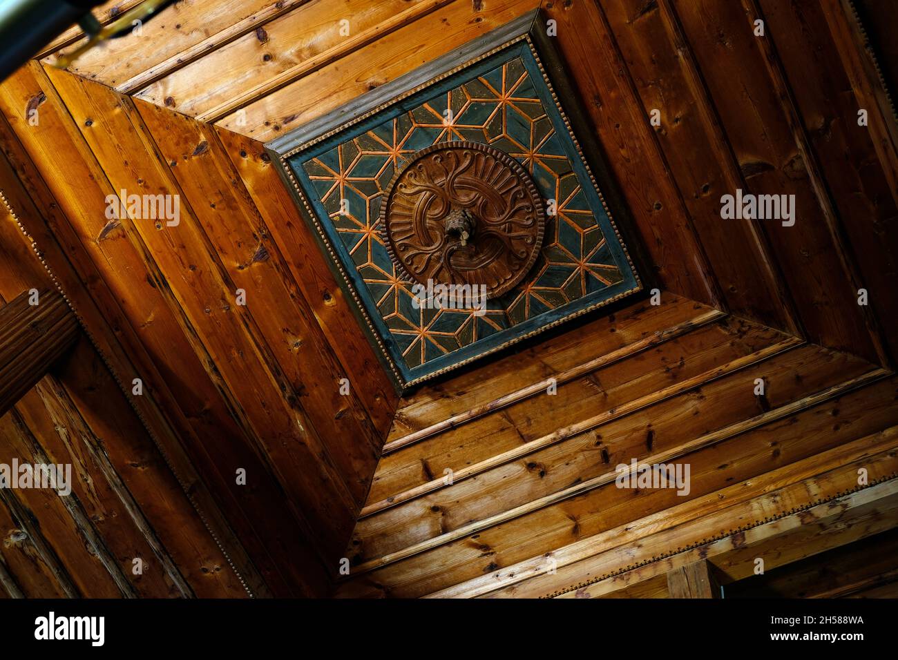 decorations in the historical Bulanık (Yeni rabat) village mosque in ardanuç artvin Stock Photo