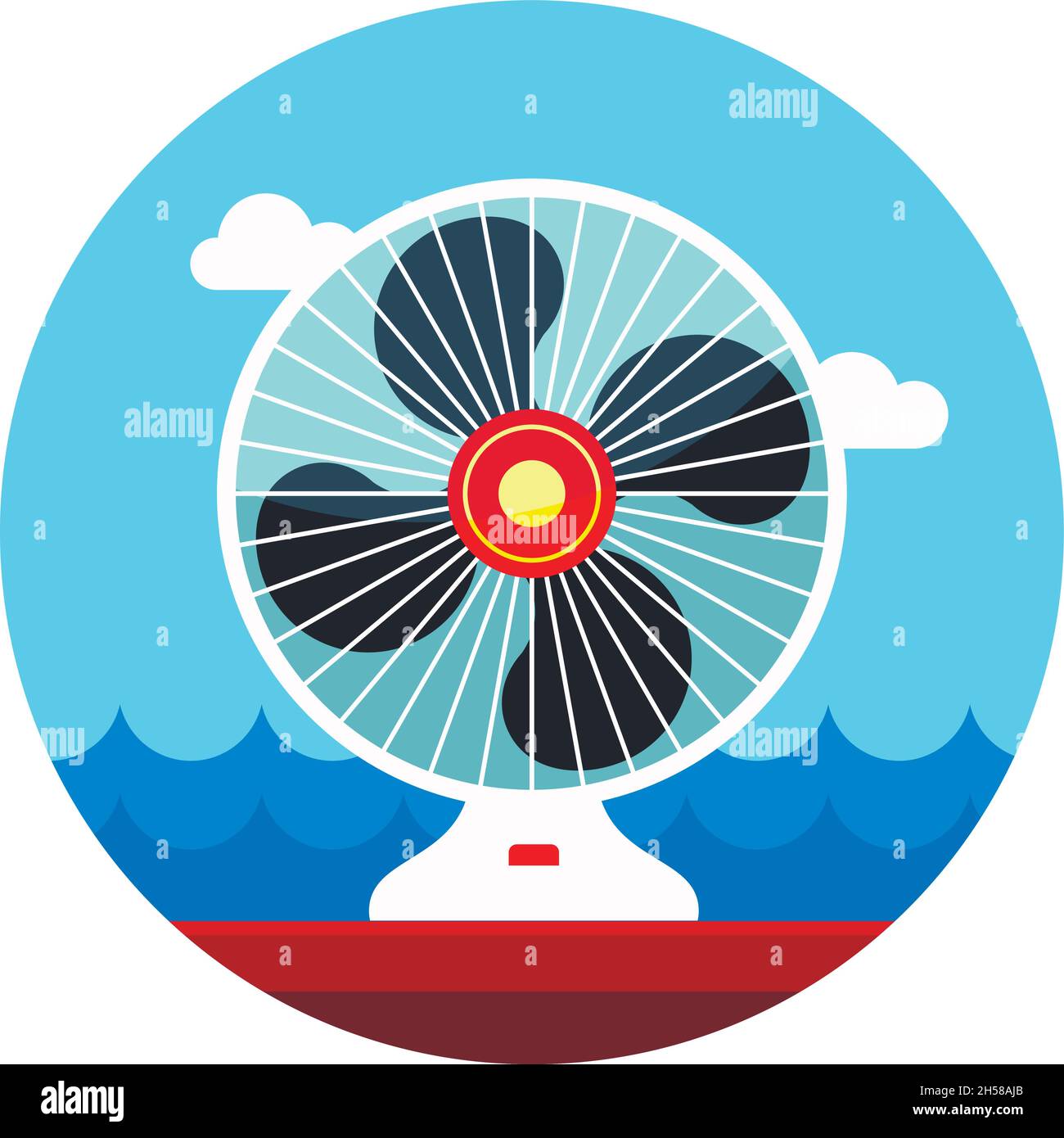 Ventilator vector icon. Summer. Summertime. Holiday. Vacation, eps 10 Stock Vector