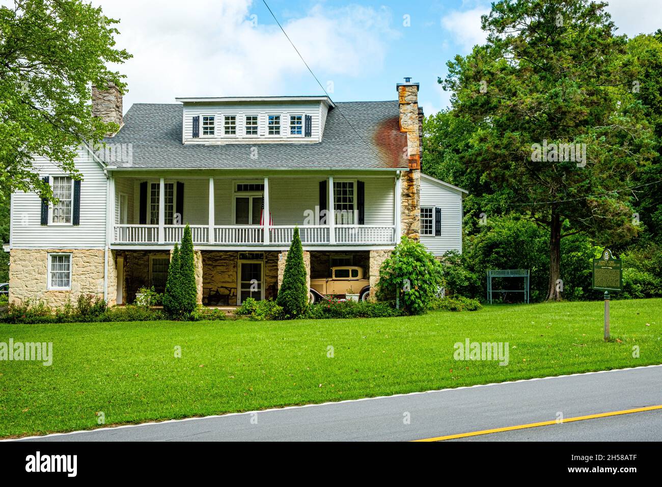 Summer Home of John Habersham, Old Historic Route 441, Clarkesville, Georgia Stock Photo