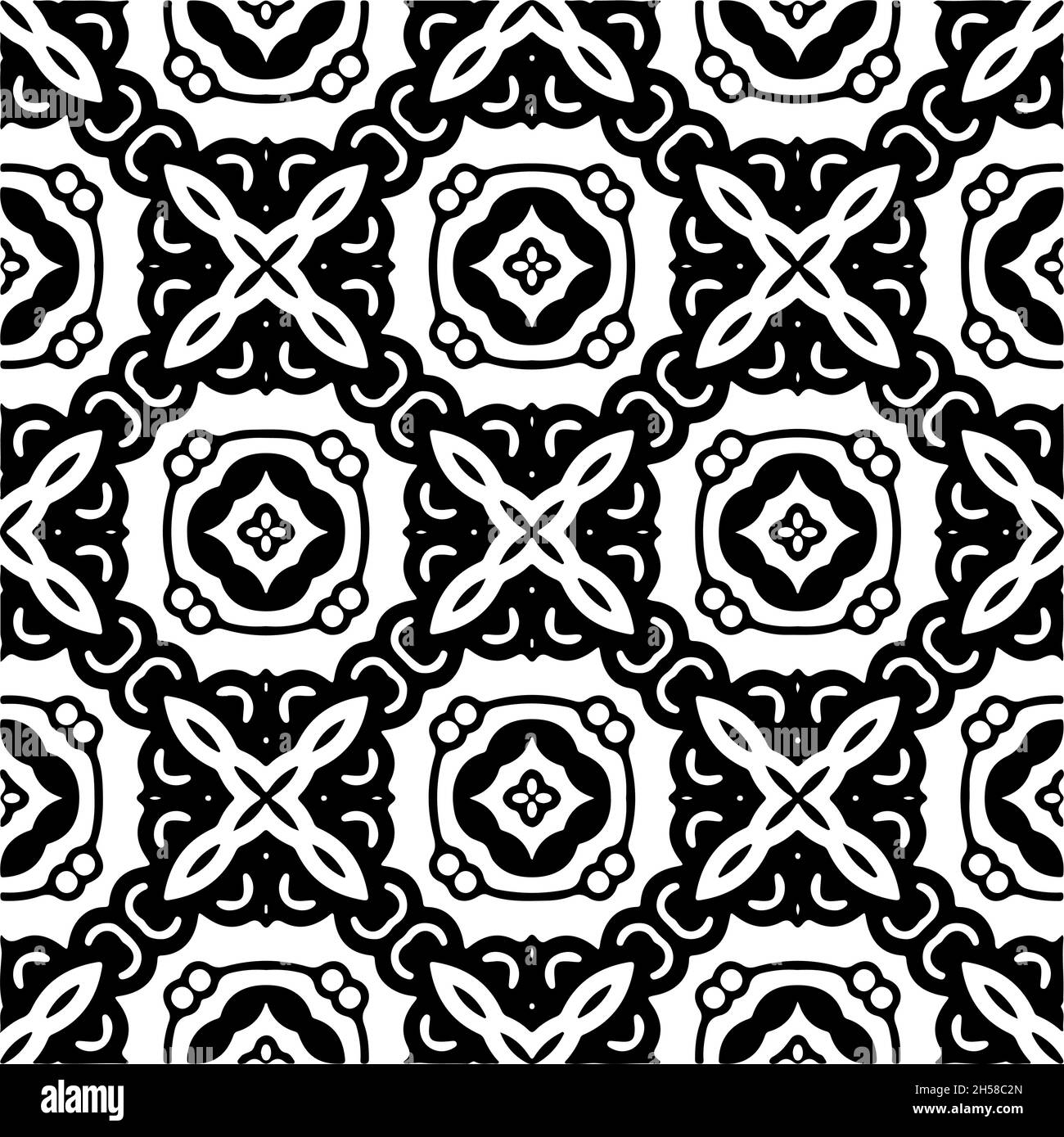 Vector seamless pattern. Modern stylish texture. Composition from ...