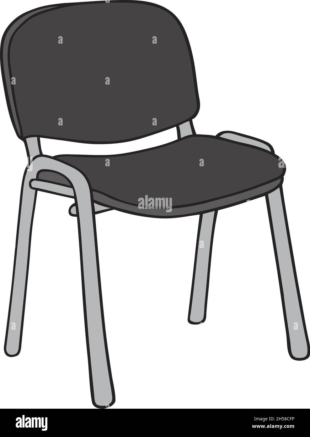 The vectorized hand drawing of modern office chair Stock Vector Image