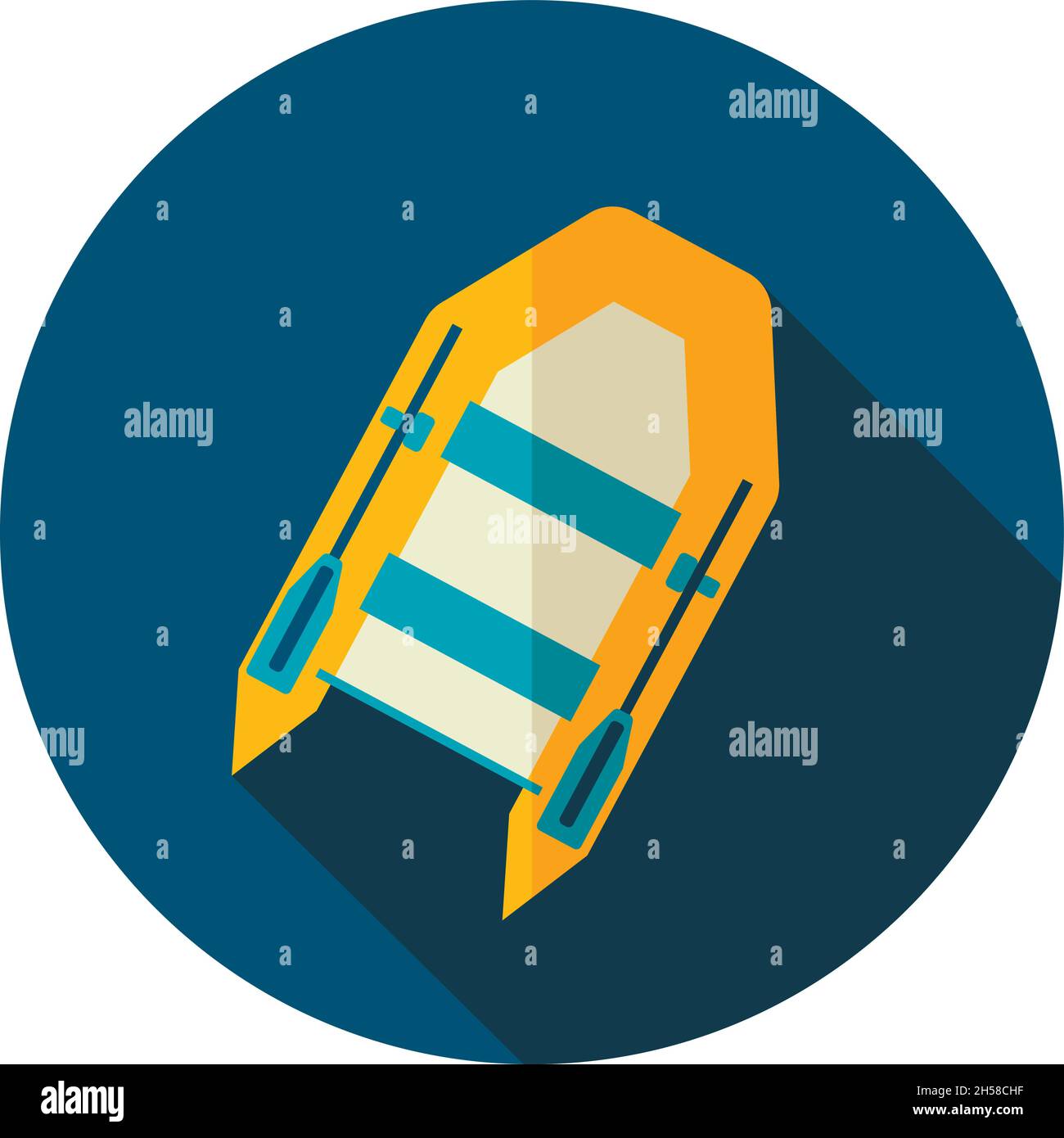 Inflatable boat vector flat icon. Beach. Summer. Summertime. Vacation ...