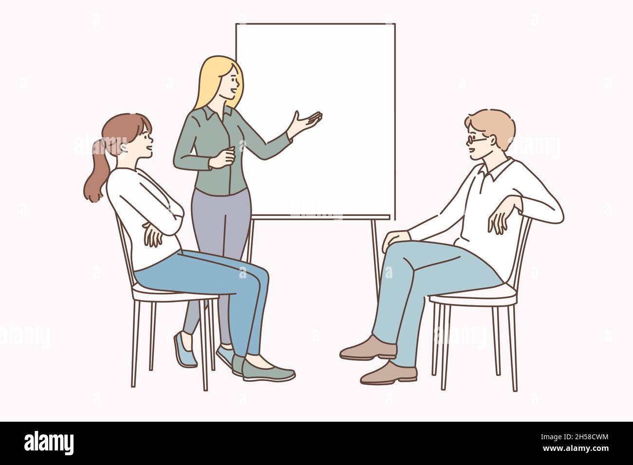 Business meeting and negotiations concept. Group of business partners