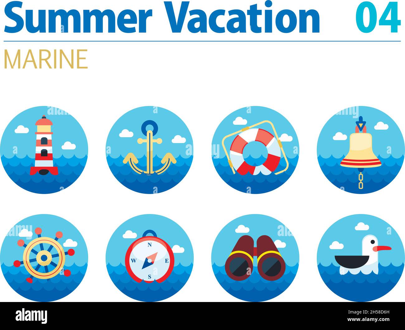 Marine icon vector set. Travel isolated illustration Stock Vector Image ...