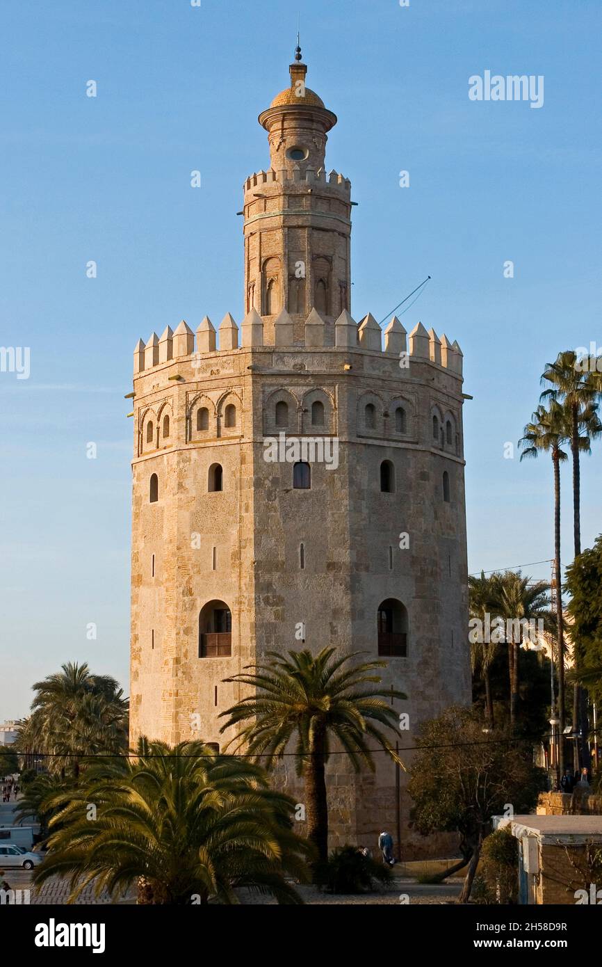 Torre del Oro. Sevilla. Andalucía. Spain Stock Photo