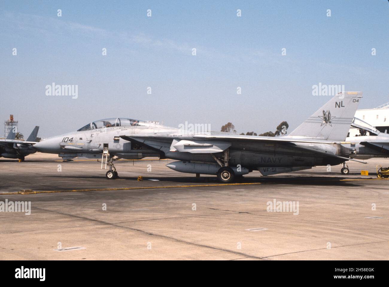 Screaming Eagles F-14 of VF-51 at NAS Miramar, San Diego, California