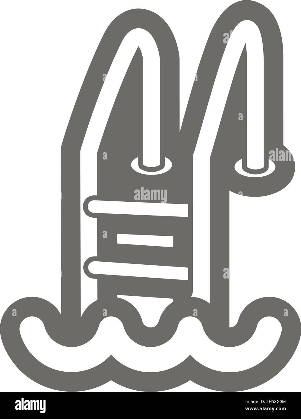 Swimming pool outline vector icon. Beach. Summer. Summertime. Vacation