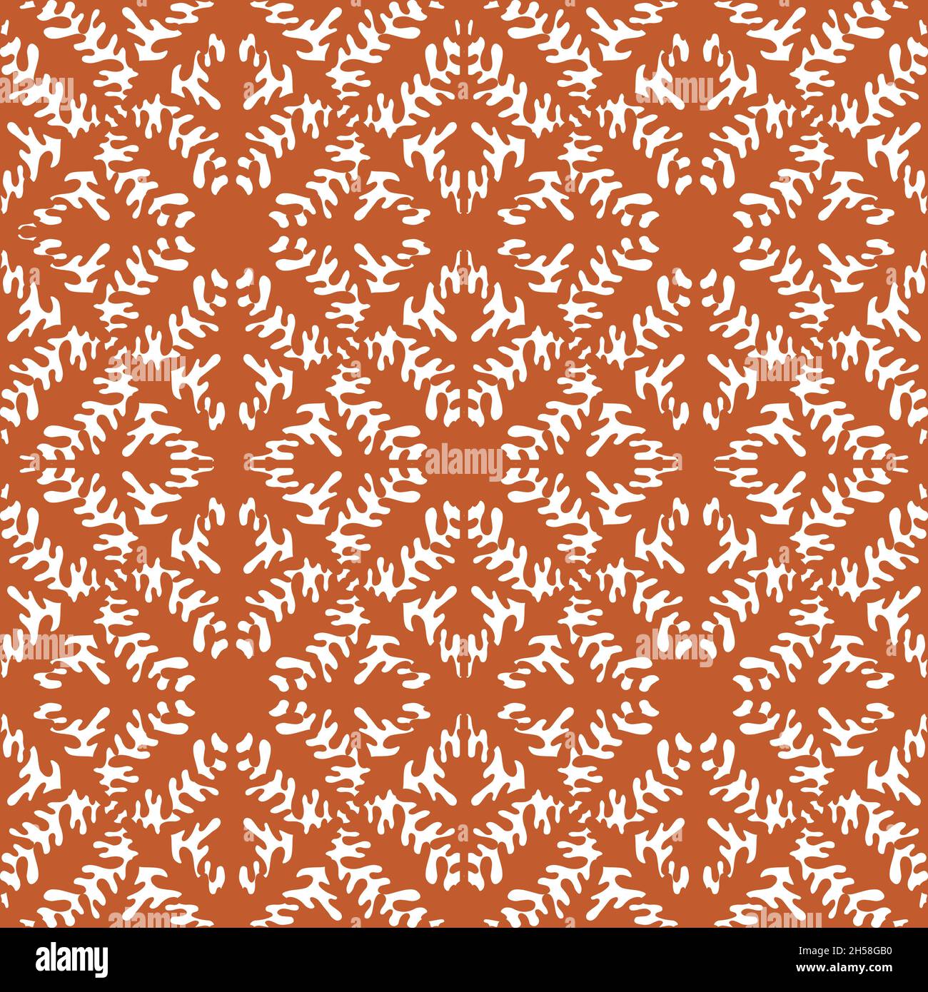 Abstract white and brown background with floral hand drawn element. Geometric seamless pattern for wallpaper, web page, textures, fabric, textile Stock Vector