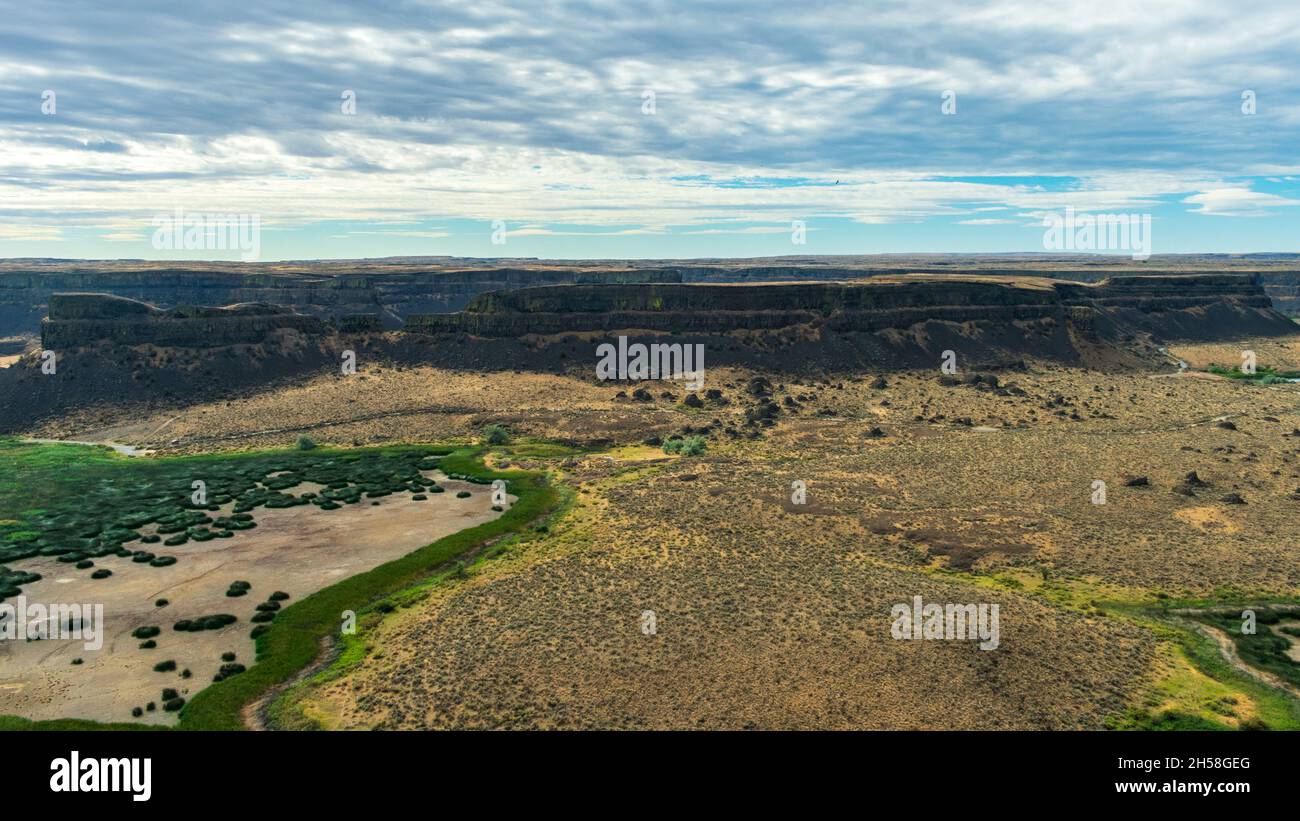 Sun Lake Dry Falls State Park was formed by massive ice flows in