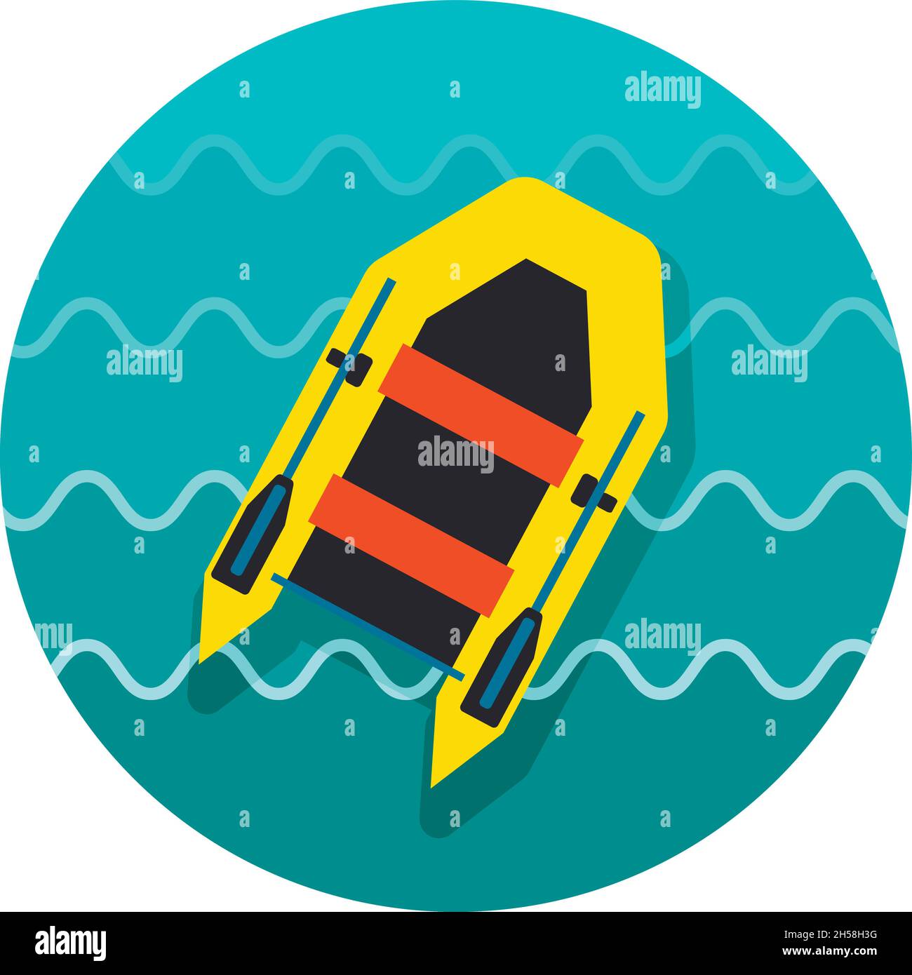 Inflatable boat vector icon. Beach. Summer. Summertime. Vacation, eps ...